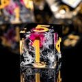 Ashen Monarch • 7-Piece Resin Dice Set DnD Dice Set for D&D Gifts, Full Dungeons and Dragons Dice Set for DnD Gifts, Liquid Core