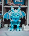 cute dragon desktop toy desk gadgets 3D Printed Blizzard dragon Toy Articulated Figure for Children gift for kids