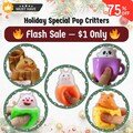 Squishy Pop Critters – Trending Stress Relief Toys for Kids & Adults – Holiday Gifts and Stocking Stuffers