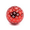 Red D100 Metal Dice (7pcs Set) | TTRPG Accessory, Polyhedral Dice Set for DnD and Tabletop Roleplaying Games, Gift for Geek, RPG