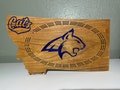 Montana Cats Cribbage Board