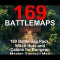 169 Battlemap Pack, Witch Huts and Cabins for Dungeon Master, Fantasy Map