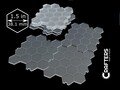 9 PCS 1.5 inch grid dry-erase hexagon modular transparent acrylic RPG board 1